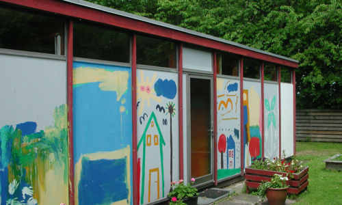 Brunhojskolen Wall With Paintings